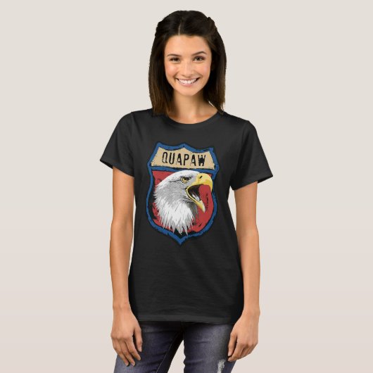T-shirt Quapaw American Indian Tribe Eagle Insterstate bad (Devant entier)