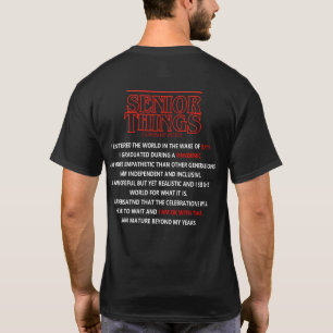 T-shirt Quarantaine de choses pour personnes âgées, classe