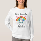 T-shirt Quarantine Anniversaire Unicorn arc-en-ciel (Devant)