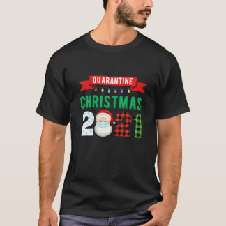 T-shirt Quarantine Père Noël Pajamas de Noël Famille Amusa