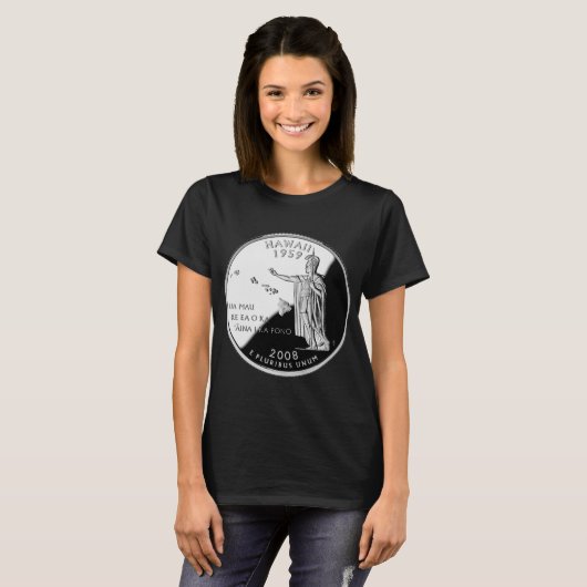 T-shirt Quart faux de l'État d'Hawaï (Devant entier)