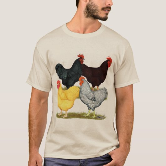 T-shirt Quartet lourd de poulet de coq (Devant)