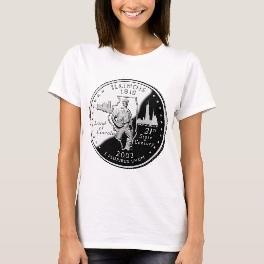 T-shirt Quartier d'État de l'Illinois Reverse Side Faux (Devant)