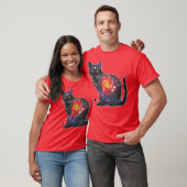 T-shirt Quasar Espace Dans Chat (Unisexe)