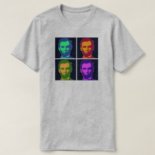 T-shirt Quatre Abraham Lincoln Pop Art