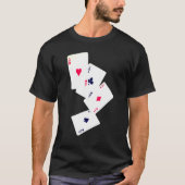 T-shirt Quatre Aces Poker Pro Lucky Joueur Costume Ha (Devant)