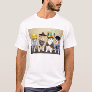 T-shirt Quatre chats drôles