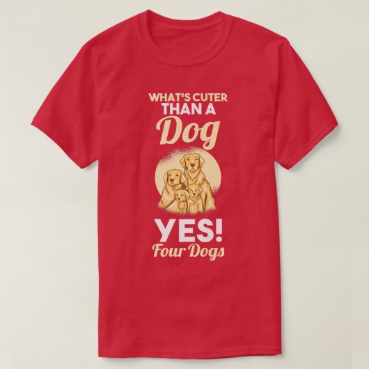 T-shirt Quatre chiens (Design devant)