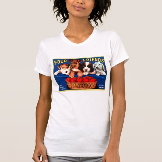 T-SHIRT QUATRE CHIOTS (Devant)