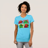 T-shirt Quatre couleur Eclectus (Devant entier)