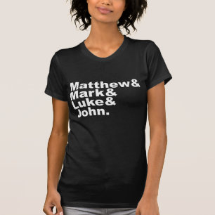 T-shirt Quatre Évangiles - Matthieu & Mark & Luke & John B