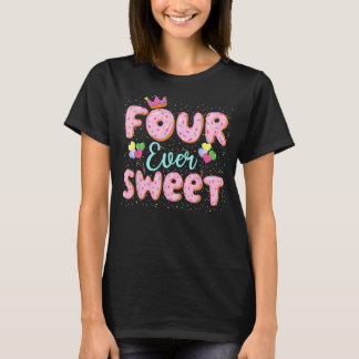 T-shirt Quatre Filles de beignes sucrées 4 ans 4 ans