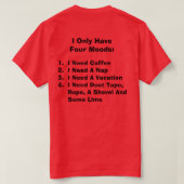 T-shirt quatre humeurs (Design dos)