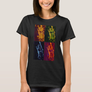 T-shirt Quatre images variées d'une chasse à la mantine