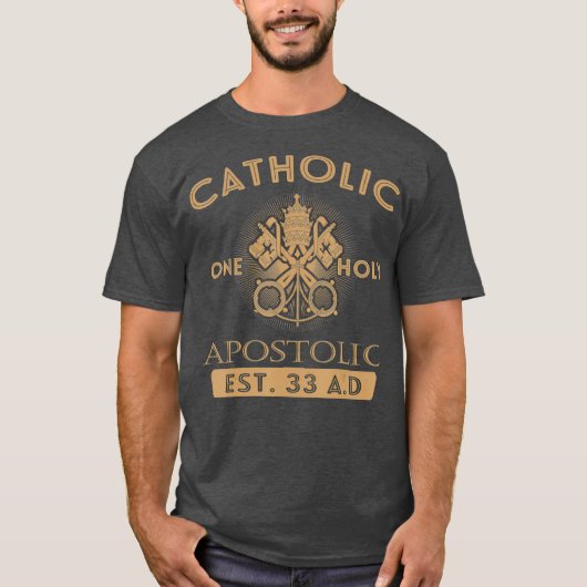 T-shirt Quatre marques de catholique romaine un saint apos (Devant)