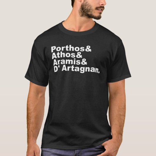 T-shirt Quatre mousquetaires - Porthos Athos Aramis (Devant)