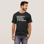 T-shirt Quatre mousquetaires - Porthos Athos Aramis (Devant entier)