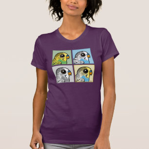 T-shirt Quatre perruches de couleur