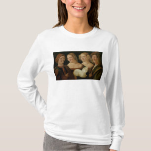 T-shirt Quatre personnes riant de la vue d'un chat