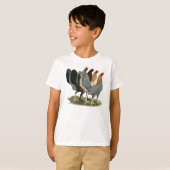 T-shirt Quatre poules de combat (Devant entier)
