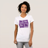 T-shirt Quatre tee - shirts pourpres de carlins (Devant entier)