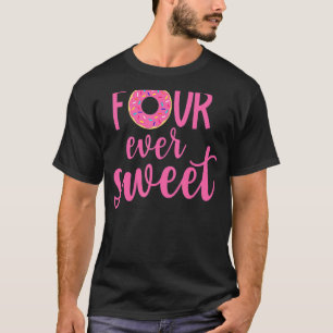 T-shirt Quatre toujours doux 4e anniversaire Décoration Do