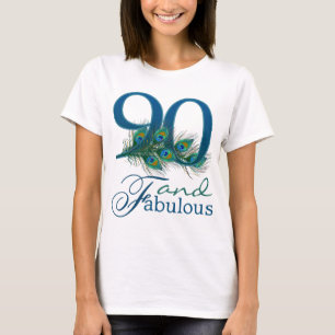 T-shirt quatre-vingt-dixième Chemises d'anniversaire