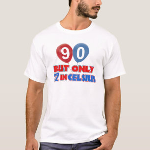 T-shirt quatre-vingt-dixième conceptions d'anniversaire