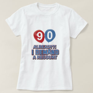 T-shirt quatre-vingt-dixième conceptions d'anniversaire