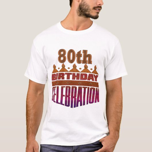 T-shirt quatre-vingtième Cadeaux de célébration (Devant)