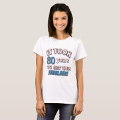 T-shirt quatre-vingtième conceptions d'anniversaire (Devant entier)