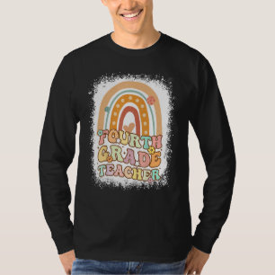 T-shirt Quatrième année arc-en-ciel décoloré rétro rentrée