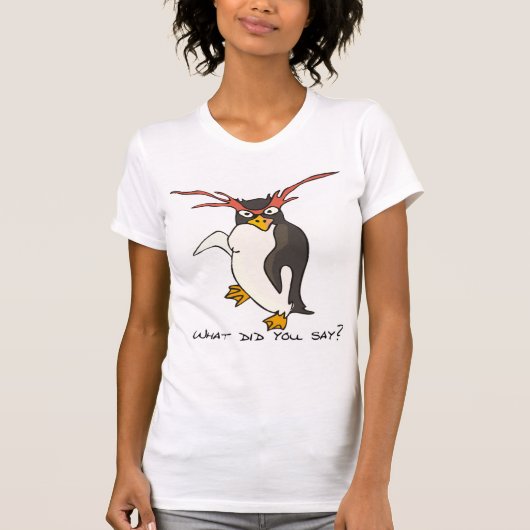 T-shirt Qu'avez-vous dit ? Macaroni penguin drôle (Devant)