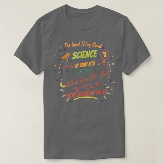 T-shirt Que c'est vrai - Science Funny 2366 (Design devant)