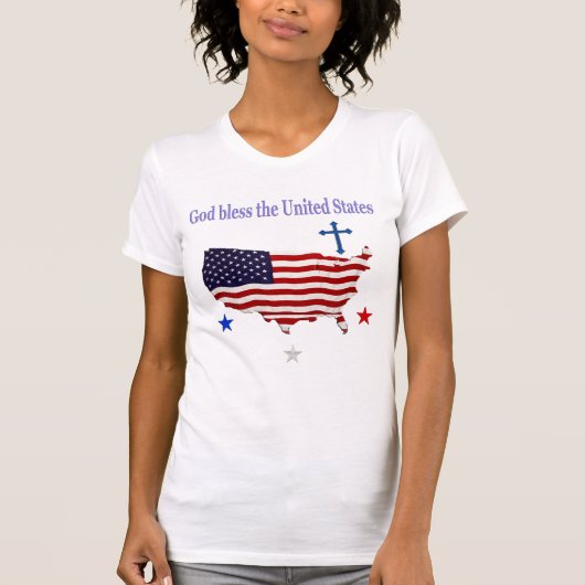 T-shirt Que Dieu bénisse les États-Unis (Devant)