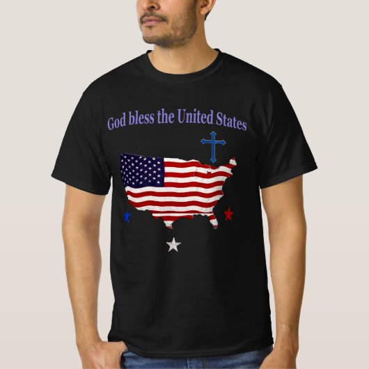T-shirt Que Dieu bénisse les États-Unis (Devant)