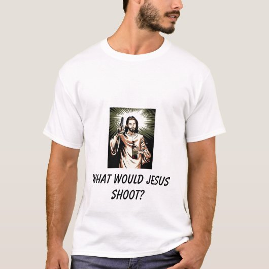 T-shirt Que Jésus tirerait-il ? (Devant)