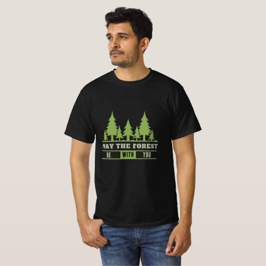 T-shirt que la forêt soit avec vous (Devant entier)