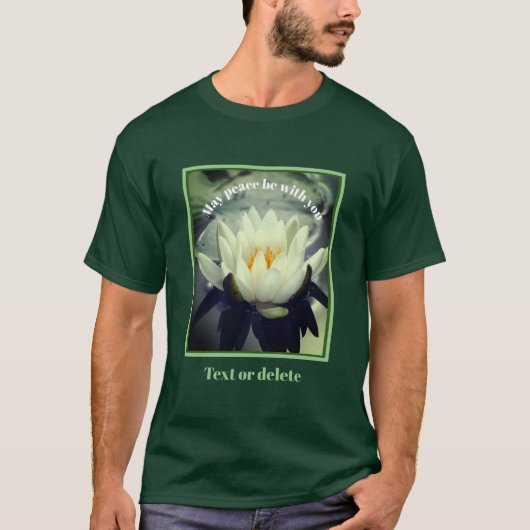 T-shirt Que la paix soit avec vous Lotus Inspiration (Devant)