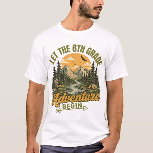 T-shirt Que l'aventure de la 6e commence Professeur  (Devant)