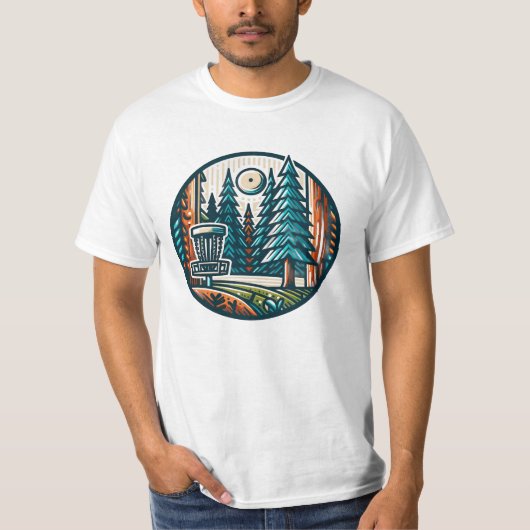T-shirt Que le parcours soit avec vous Disk Golf (Devant)