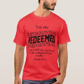 T-shirt Que le racheté de l'Éternel psaume 107:2 (Devant)