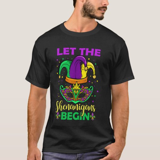 T-shirt Que les frasques commencent Carnaval de Mardi Gras (Devant)