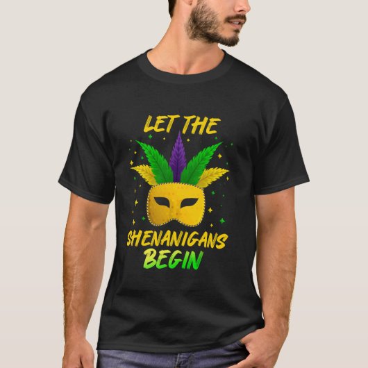 T-shirt Que les frasques commencent Mardi Gras (Devant)