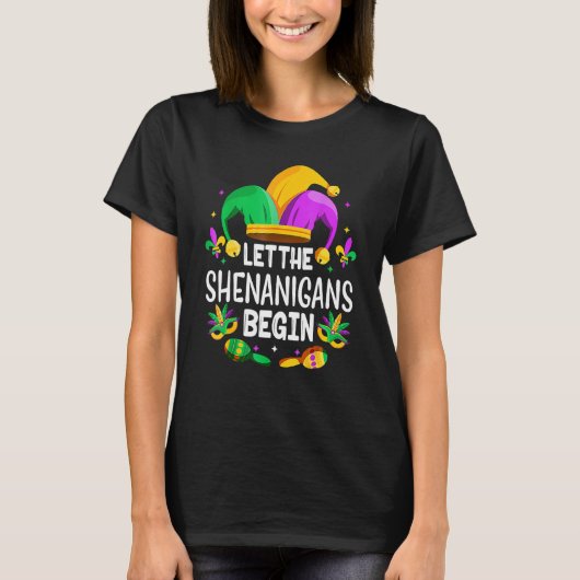 T-shirt Que Les Shenanigans Commencent Mardi Gras (Devant)