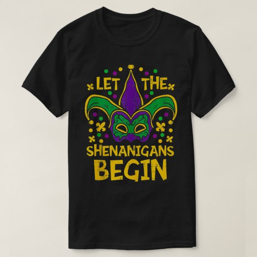 T-shirt Que les Shenanigans commencent Mardi Gras Jester C (Design devant)
