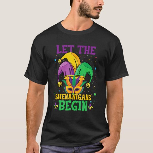 T-shirt Que Les Shenanigans Commencent Mardi Gras Pour Les (Devant)