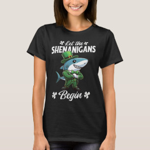 T-shirt Que les Shenanigans Commencent Saint Patrick Shark