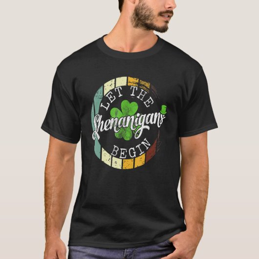T-shirt Que Les Shenanigans Commencent St patrick Shamrock (Devant)