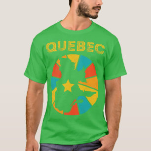 T-shirt Québec Canada Souvenir Vintage en détresse